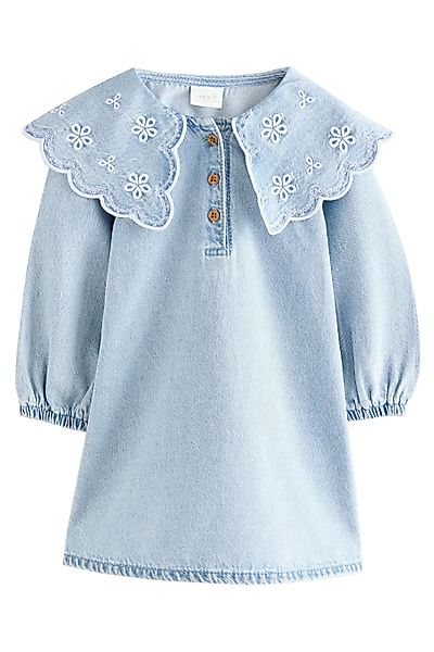 Next Jeanskleid Kleid mit besticktem Kragen günstig online kaufen