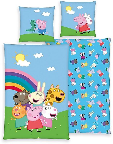 Peppa Pig Bettwäsche Peppa Pig, Renforcé, 2 teilig, mit tollem Motiv günstig online kaufen