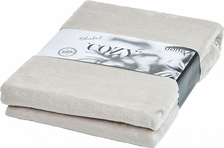 done.® Wohndecke »Cozy«, geketteltem Zierstich, Baumwolle, unifarben günstig online kaufen