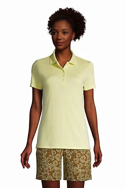 Supima-Poloshirt, Damen, Größe: L Normal, Gelb, Baumwolle, by Lands' End, P günstig online kaufen