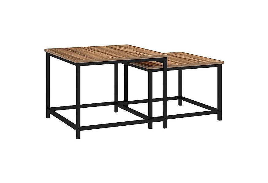 HOMCOM Couchtisch Sofatisch im Industriedesign mit Holzoptik (Beistelltisch günstig online kaufen