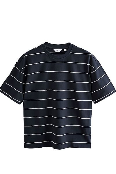 Next T-Shirt Gestreiftes T-Shirt 100 % Baumwolle im Relaxed Fit (1-tlg) günstig online kaufen
