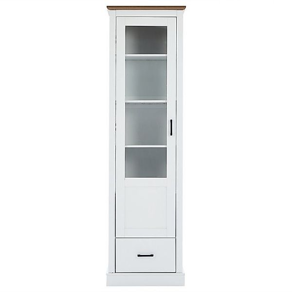 Gotagee Vitrine Moderner LED-Lagerschrank Holzschrank Glasschrank Weiß Hoch günstig online kaufen