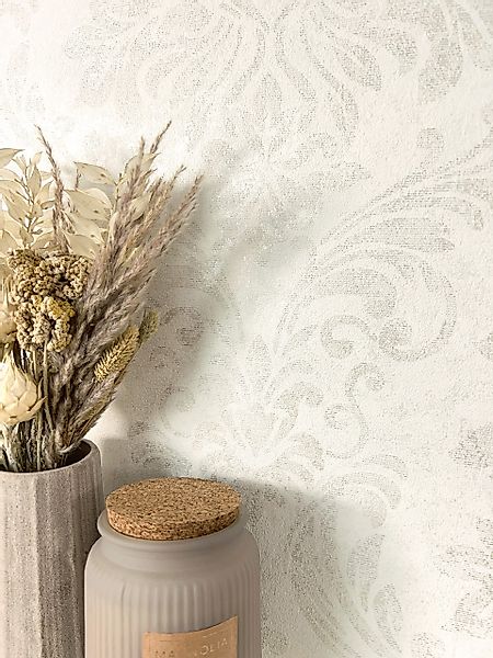Newroom Vliestapete, Creme Tapete Vintage Ornamente günstig online kaufen