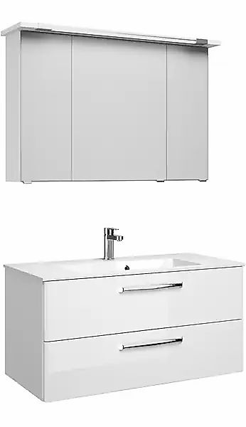 Saphir Badmöbel-Set »Trentino 2-tlg Mineralmarmor-Waschtisch, Spiegelschran günstig online kaufen