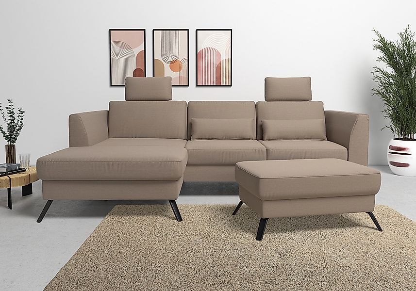 sit&more Ecksofa "Olsen L-Form", inklusive Sitztiefenverstellung, wahlweise günstig online kaufen