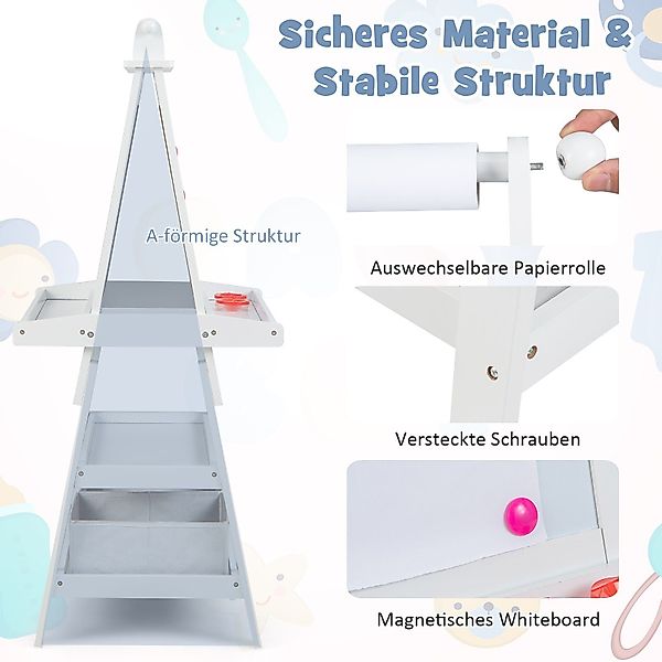 COSTWAY Standtafel Kinder Staffelei, doppelseitig, mit günstig online kaufen