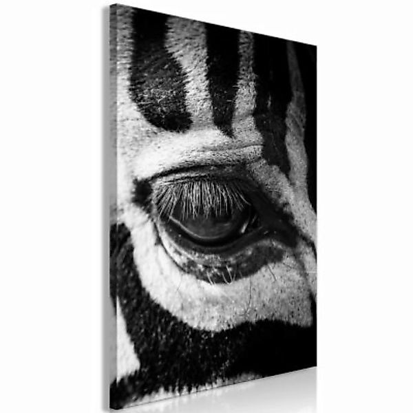 artgeist Wandbild Zebra Eye (1 Part) Vertical schwarz/weiß Gr. 40 x 60 günstig online kaufen