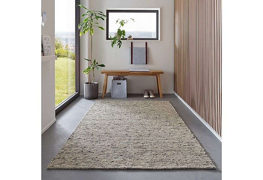 TaCa Home Wollteppich Gewalkter Handweb Woll-Teppich, rechteckig, Höhe: 13 günstig online kaufen