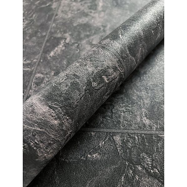 Newroom Vliestapete Kabir Anthrazit Stein Modern FSC® günstig online kaufen