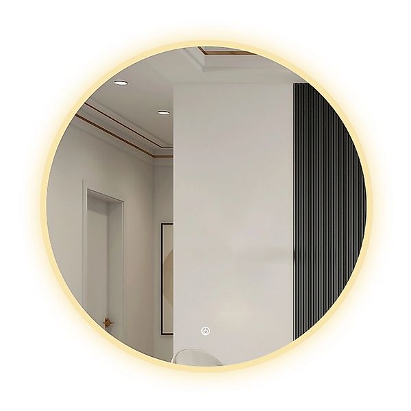 Aica Sanitär Badspiegel Rund 50 cm Spiegel mit LED Beleuchtung Touch Wandsc günstig online kaufen
