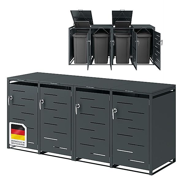 STEELSØN Mülltonnenbox Diorus, aus verzinktem Stahl, günstig online kaufen