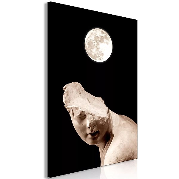 Wandbild - Moon and Statue (1 Part) Vertical günstig online kaufen