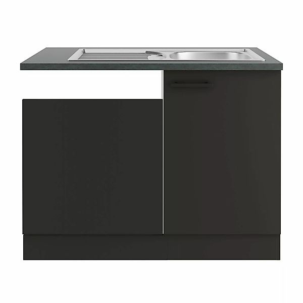 OPTIFIT Madrid420 Spülenschrank-Set Anthrazit Matt günstig online kaufen