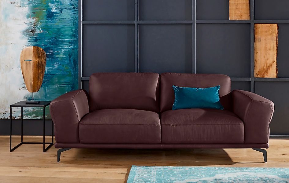 W.SCHILLIG 2,5-Sitzer »montanaa« mit Metallfüßen in Schwarz pulverbeschicht günstig online kaufen