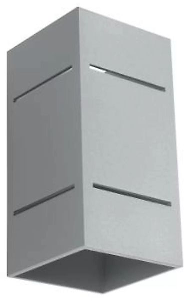 Graue Wandleuchte Aluminium eckig H:20cm Up Down Modern günstig online kaufen