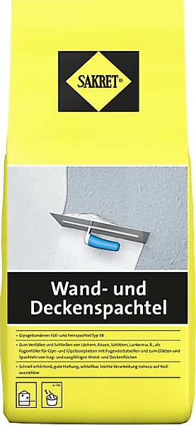 Sakret Spachtelmasse Sakret Wand- und Deckenspachtel günstig online kaufen