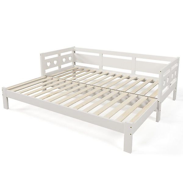 KLAM HOME Daybett Tagesbett aus massivem Kiefernholz Mit Ausziehbett und Ro günstig online kaufen