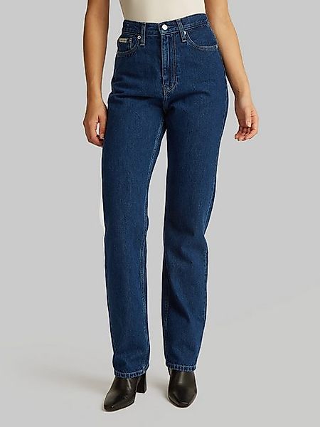 Calvin Klein Jeans Mom-Jeans HIGH RISE STRAIGHT leichte Stoned wash Optik, günstig online kaufen