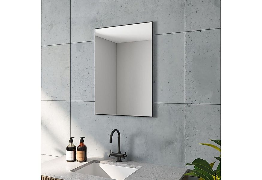AQUABATOS Wandspiegel Spiegel Schwarz Bad Wand 50x70 60x80 100x60 cm eckig günstig online kaufen