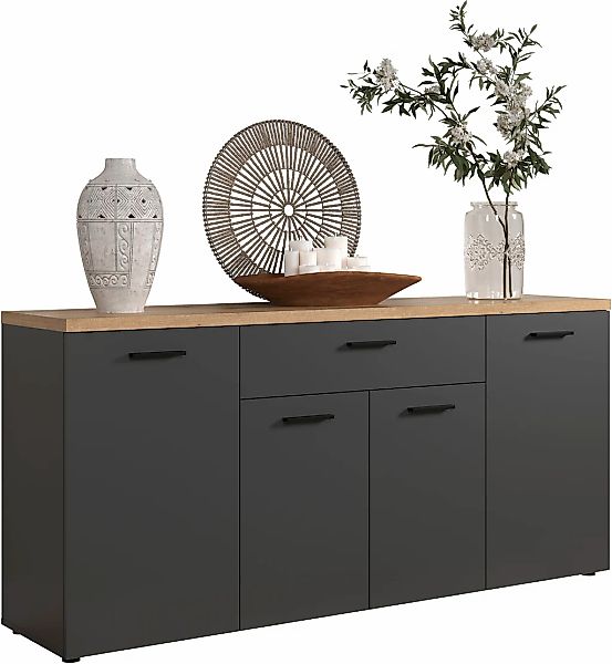 Home affaire Sideboard "Bajo" 1 Stk. tlg. Kommode mit 4 Türen und 1 Schubka günstig online kaufen