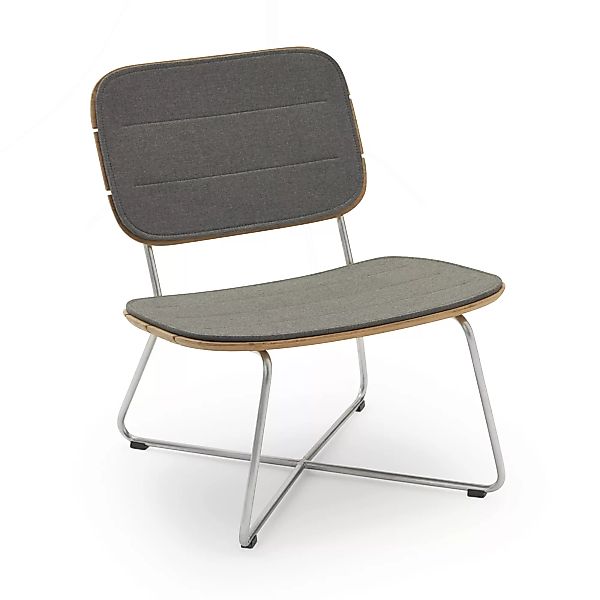 Skagerak - Sitzauflage für Lilium Lounge Stuhl - holzkohle/LxBxH 63,5x44,5x günstig online kaufen
