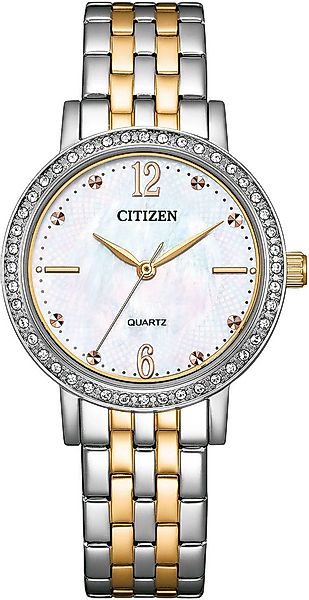 Citizen Quarzuhr EL3106-59D, Armbanduhr, Damenuhr, Edelstahlarmband, günstig online kaufen