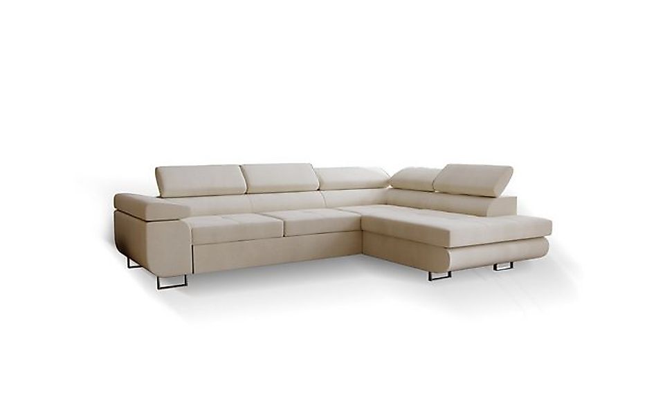 Goldstoff Ecksofa Designersofa mit Bettfunktion, multifunktionale Couch mit günstig online kaufen