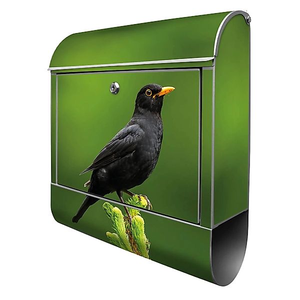 Banjado Design Briefkasten Silber Pulverbeschichtet 39x47x14cm 2 Schlüssel günstig online kaufen