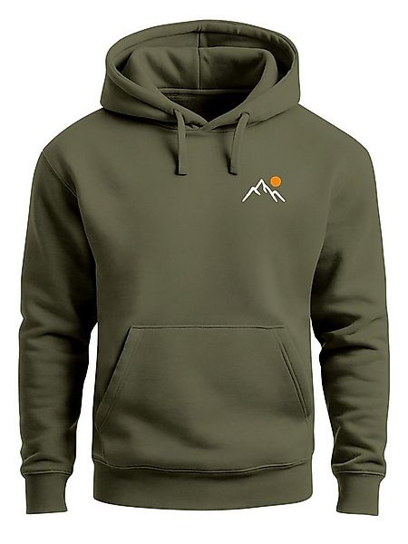 Neverless Hoodie Herren Hoodie Minimal Mountain Kapuzensweatshirt Logo Berg günstig online kaufen