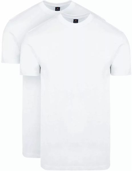 Suitable Obra T-Shirt Hoher Rundhalsausschnitt Weiß 2-Pack - Größe XXL günstig online kaufen
