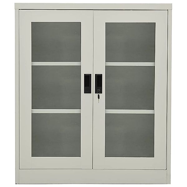 vidaXL Aktenschrank Büroschrank Hellgrau 90x40x105 cm günstig online kaufen