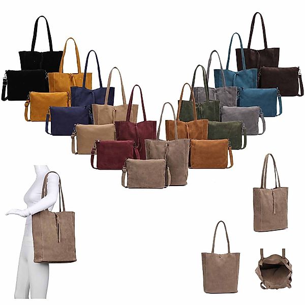 ITALYSHOP24 Schultertasche SET 2in1 Damen Tasche günstig online kaufen