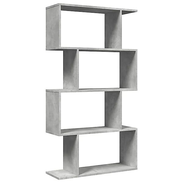 vidaXL Raumteiler-Bücherregal 4 Böden Betongrau 70x24x129 cm 858105 günstig online kaufen