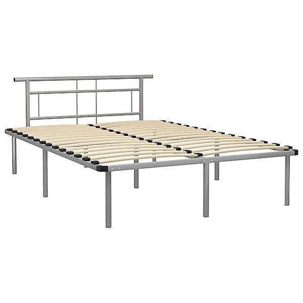 vidaXL Bett Bettgestell Grau Metall 140x200 günstig online kaufen