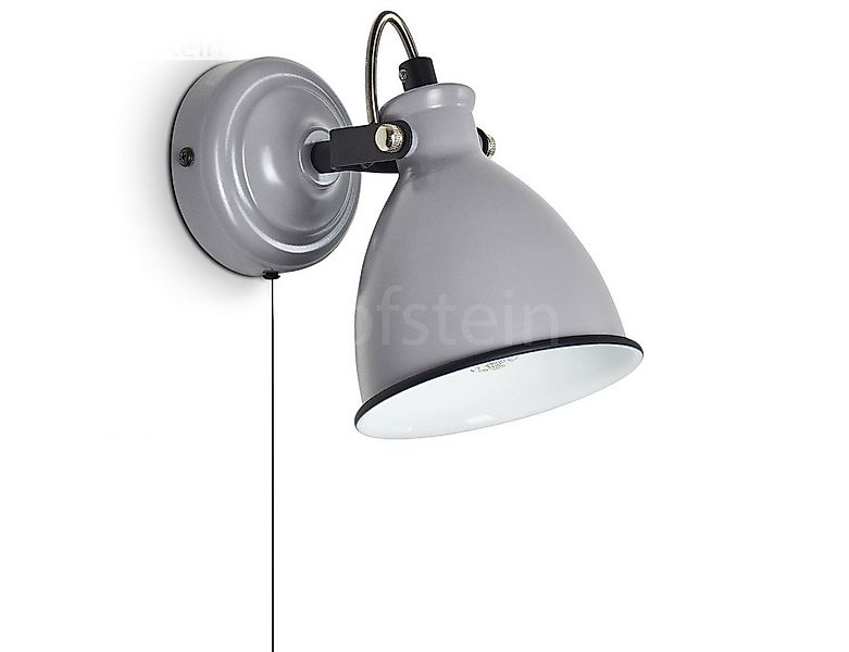 hofstein Wandleuchte »Spadacenta« Wandlampe, Metall, Grau matt/Weiß/Schwarz günstig online kaufen