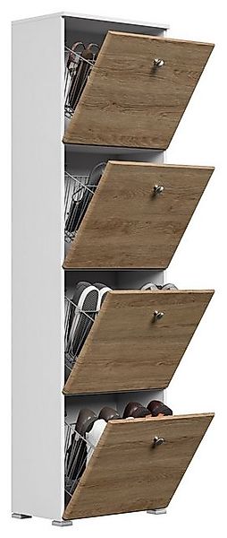 Magnolia Home Schuhschrank Schuhschrank Comfort 4 Klappen 16 Paar 52x187 cm günstig online kaufen