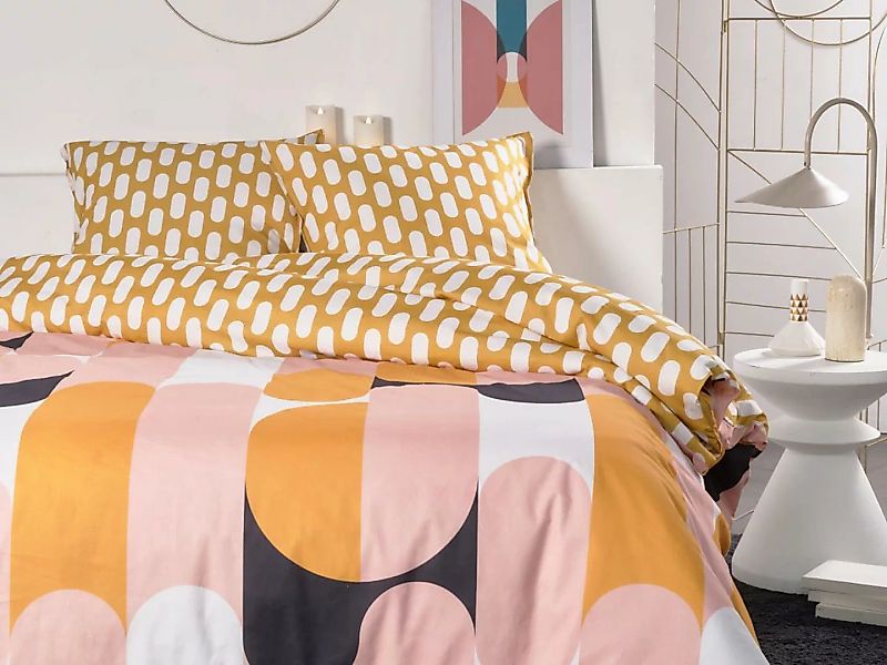 Wendebettwäsche mit geometrischem Muster - Baumwolle 57 Fäden/cm² - Bettdec günstig online kaufen