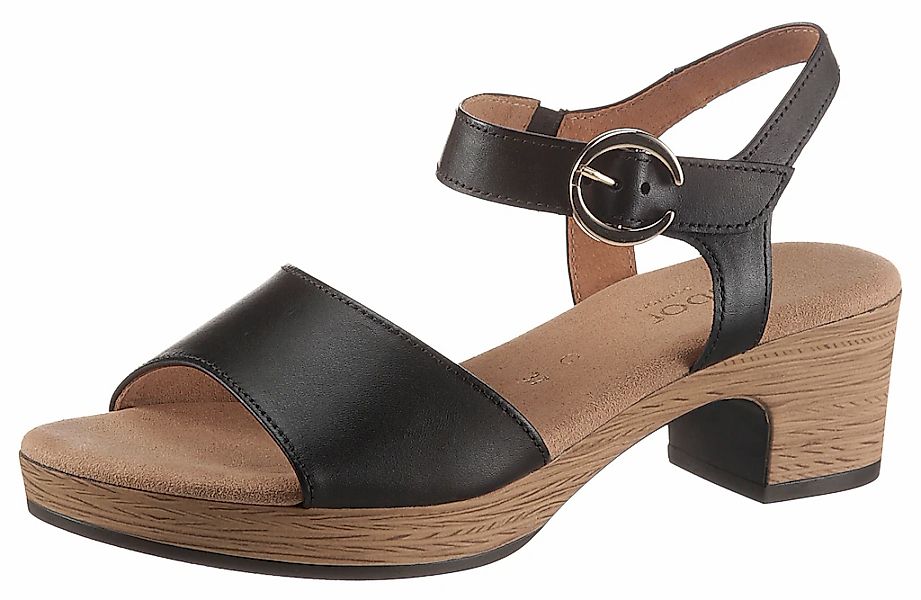 Gabor KRETA Sandalette, Blockabsatz, Sommerschuh, Sandale mit Zierschnalle, günstig online kaufen