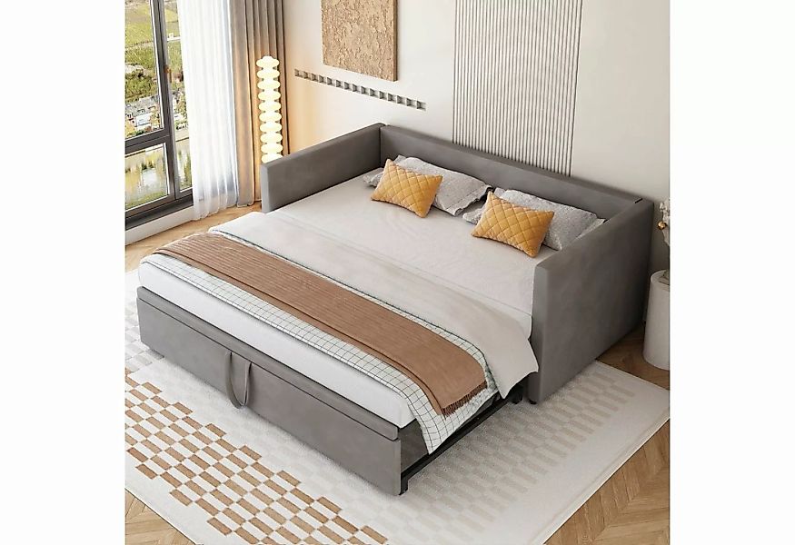 SOFTWEARY Schlafsofa Ausziehbett mit Bettfunktion, inkl. Lattenrost, 90x200 günstig online kaufen