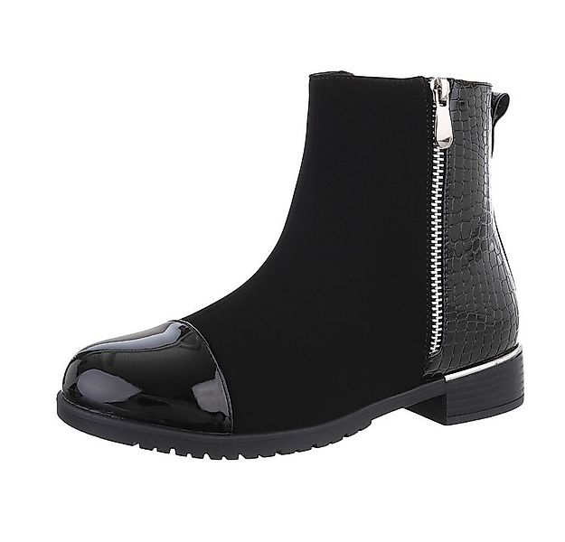 Ital-Design Damen Elegant Stiefelette (87417723) Blockabsatz Flache Stiefel günstig online kaufen