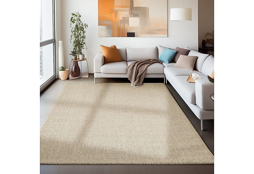 Carpettex Schlingenteppich Unicolor, Rechteckig, Höhe: 7 mm, Schlingenteppi günstig online kaufen