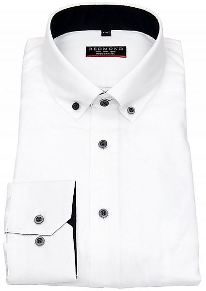 Redmond Langarmhemd leicht tailliert bügelfrei Button-Down-Kragen günstig online kaufen