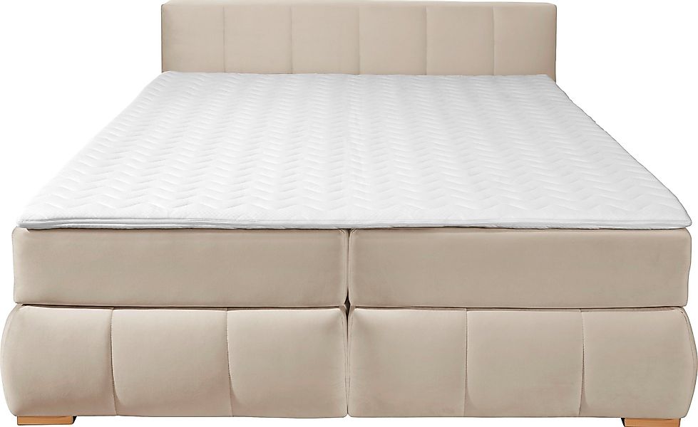 Home affaire Boxspringbett "Chelles", inkl. Topper, in XXL- Überlänge 220 c günstig online kaufen