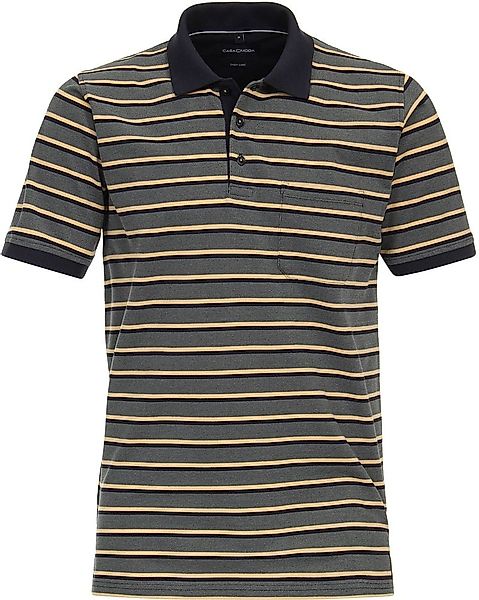 Casa Moda Poloshirt Streifen Grün - Größe 3XL günstig online kaufen