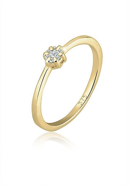 Elli DIAMONDS Verlobungsring Verlobungsring Blume Diamant Weiß (0.045ct) 37 günstig online kaufen