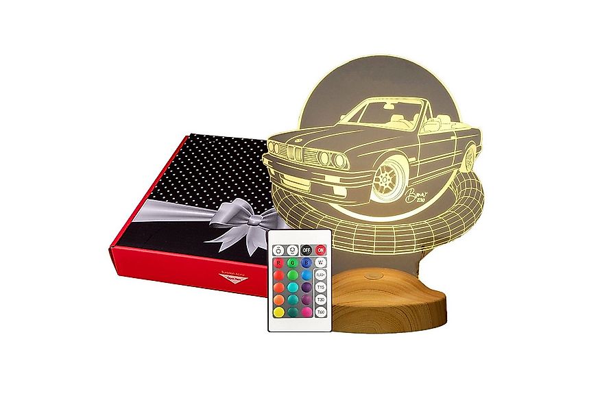 Geschenkelampe LED Nachttischlampe Klassische Automobile Nachttischlampe 3D günstig online kaufen