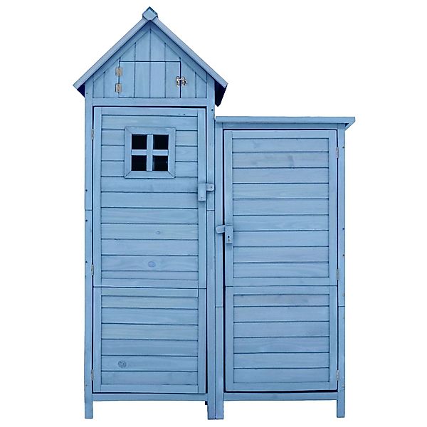 Gerätehaus Gartenschrank mit 2 Regalen, Geräteschuppen mit großem Stauraum, günstig online kaufen