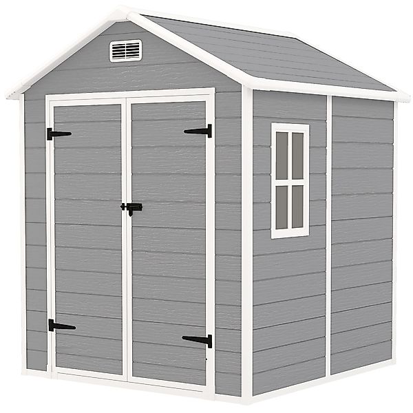 Outsunny Gerätehaus 2,4m², Wasserdicht Gartenhaus mit Boden Pultdach, 182x1 günstig online kaufen