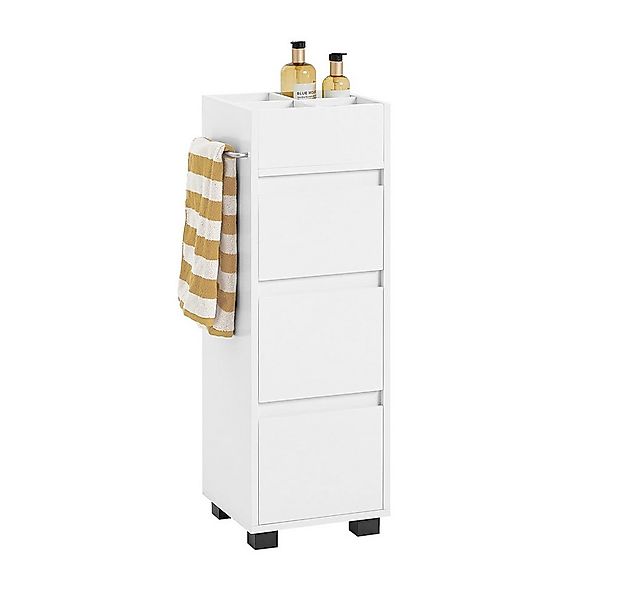 SoBuy Midischrank BZR29, Badschrank schmal, mit 3 Schubladen, 4 Fächern Bad günstig online kaufen
